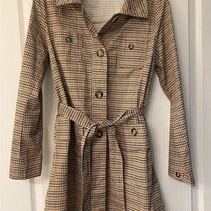 CAbi Sherlock Trench-Classic Multicolor Belted Jacket